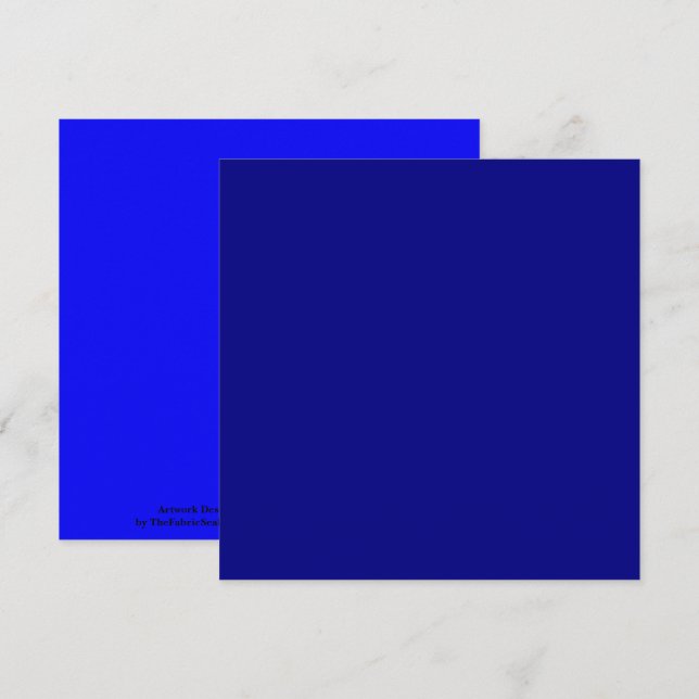 Navy Blue Solid Colour Card (Front/Back)