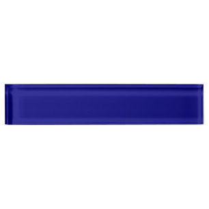 Navy Blue Solid Colour Classic Elegant Nameplate