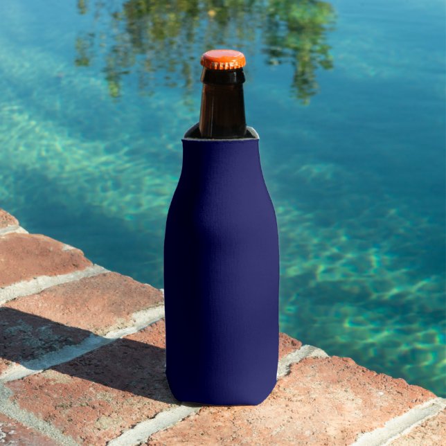 Navy Blue Solid Colour Customise It Bottle Cooler (In Situ Pool)