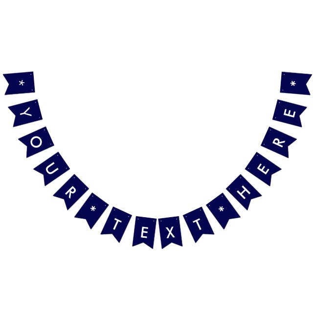 Navy Blue Solid Colour Customise It Bunting (All)