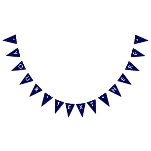 Navy Blue Solid Colour Customise It Bunting