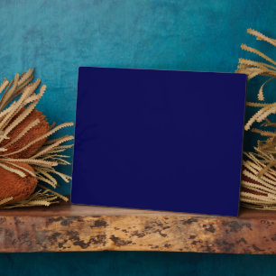 Navy Blue Solid Colour Customise It Plaque