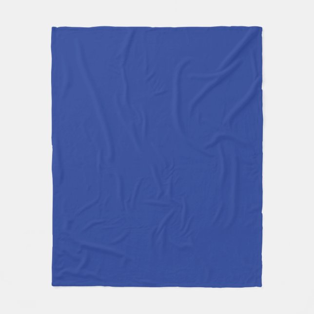 Navy blue solid colour fleece blanket (Front)