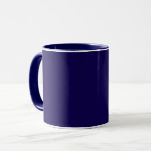 Navy blue solid colour mug