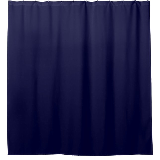 Navy Blue solid colour Shower Curtain (Front)
