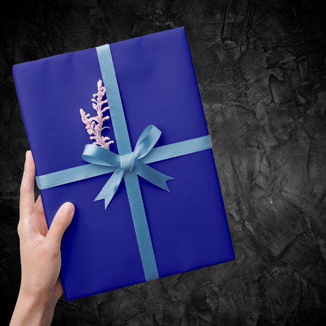 Navy Blue Solid Colour Wrapping Paper (Creator Uploaded)