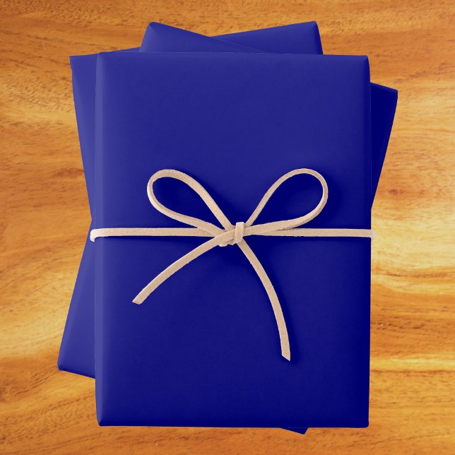 Navy Blue Solid Colour Wrapping Paper Sheet (Creator Uploaded)