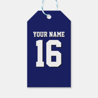 Navy Blue Sports Jersey Team Jersey Gift Tags