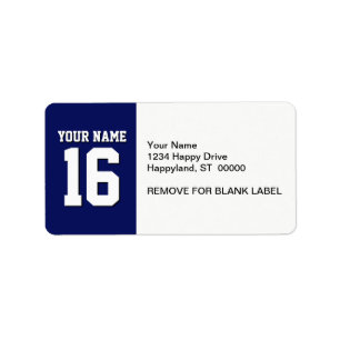 Navy Blue Sports Jersey Team Jersey Label