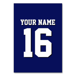 Navy Blue Sports Jersey Team Jersey Table Number