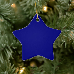 Navy Blue Star Ceramic Ornament