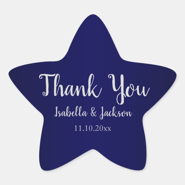 Navy Blue Star Sticker (Front)