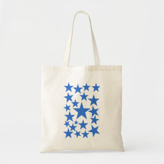 navy blue stars pattern tote bag