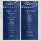Navy Blue String Lights Wedding Program