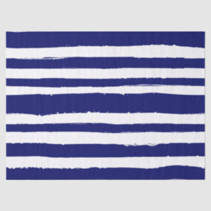 Navy Blue Striped Tissue Paper