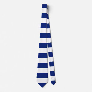 Navy Blue Stripes Nautical Pattern Tie