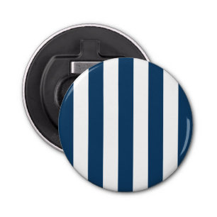 Navy Blue Stripes, White Stripes, Striped Pattern Bottle Opener