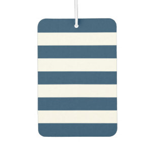 Navy Blue Stripes, White Stripes, Striped Pattern Car Air Freshener