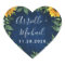 Navy Blue Sunflower Rustic Wedding Favours Sticker