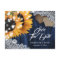 Navy Blue Sunflower Wedding Save The Date Postcard