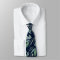 Navy Blue Teal Eucalyptus Greenery Pattern