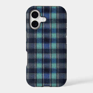 Navy Blue & Teal Plaid Phone Case | Classic Tartan