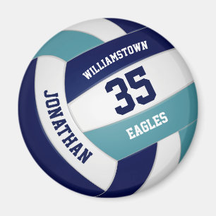 navy blue teal volleyball team gifts magnet