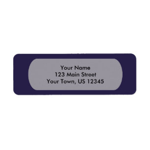 Navy Blue Template Return Address Label