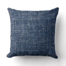 Navy Blue Throw Pillow