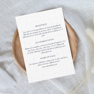 Navy Blue Travel Destination Wedding Details Enclosure Card