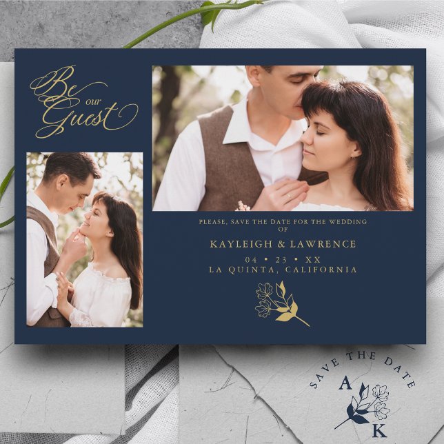 Navy Blue Trendy Branches Wedding 2 Photos (Creator Uploaded)