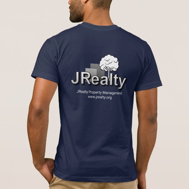 Navy Blue Tri-Blend T-Shirt (Back)
