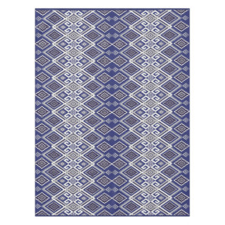 Navy Blue Tribal Motif Surface Pattern Tablecloth