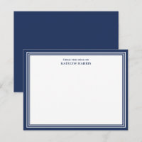 Navy Blue Triple Border From The Desk Of Flat