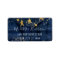 Navy Blue Twinkle Little Star Gold Return Address