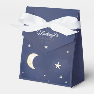 Navy Blue Twinkle Little Star Sky Baby Shower Favour Box