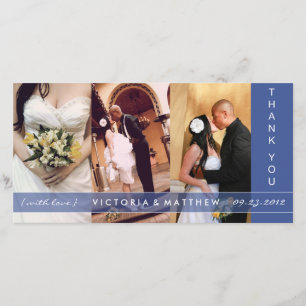 NAVY BLUE UNION WEDDING THANK YOU CARD