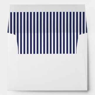 Navy Blue Vertical Stripe Lined Envelopes