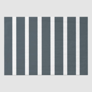 Navy Blue Vertical Stripes Tissue Paper
