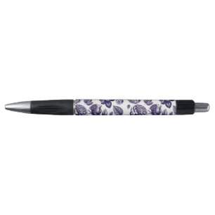 Navy Blue Vintage Floral