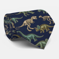 Navy Blue Vintage Paleontology Fossil