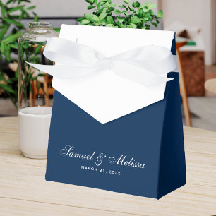 Navy Blue Wedding Favour Box