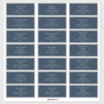 Navy Blue Wedding Guest Address Labels<br><div class="desc">These navy blue wedding guest address labels are perfect for your modern minimalist navy blue and white wedding. The design features minimal contemporary font accompanied by formal calligraphy. Keep it as is,  or choose to personalise it with your own artwork or photos!</div>