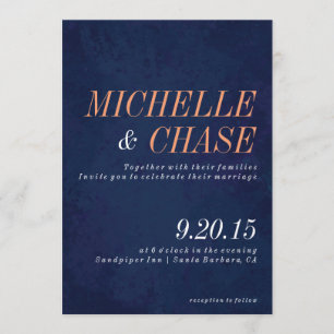 Navy Blue Wedding Invitation Collection
