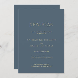 Navy Blue Wedding New Plan Announcement