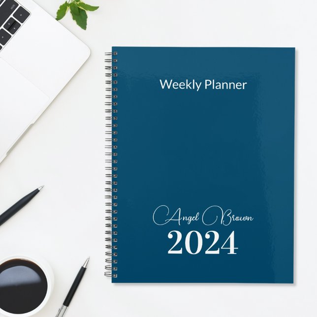 Navy Blue Weekly Monthly Business Planner (Creator Uploaded)