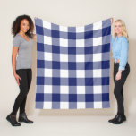 Navy Blue White Buffalo Plaid Farmhouse Fleece Blanket<br><div class="desc">This farmhouse inspired blue and white buffalo plaid fleece blanket will keep you cozy and warm on cold winter nights. Enjoy!</div>