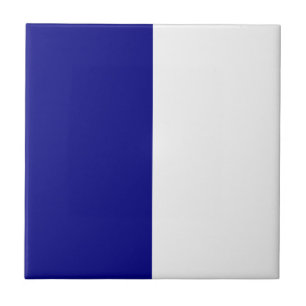 Navy Blue & White High School Colours Team Design Ceramic Tile