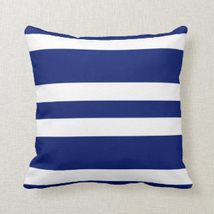 Navy Blue & White Stripe Couch Pillow Gift
