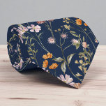 Navy Blue Wildflower Garden Flowers Spring Meadow Tie<br><div class="desc">Bring a touch of nature to your outfit with this navy blue wildflower garden neck tie. Featuring delicate spring meadow flowers,  this floral design is perfect for weddings,  garden parties,  or as a unique gift for flower lovers.</div>
